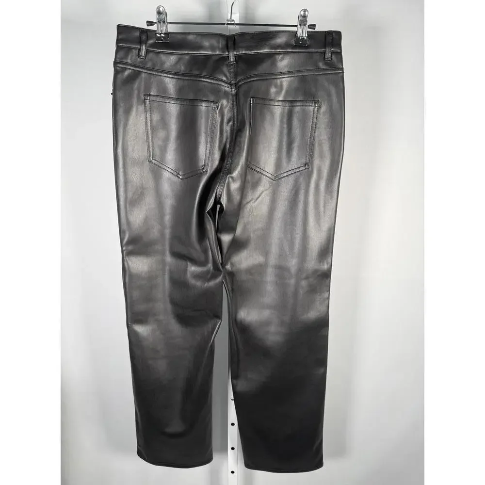 NWT The Kooples Black Leather Pants Size 40 - Picture 3 of 7